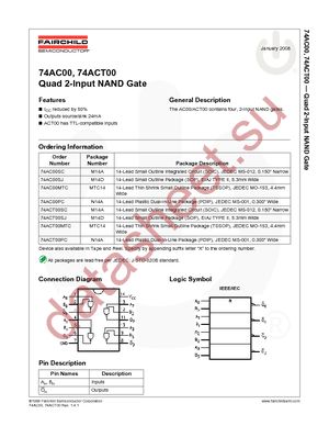 74AC00MTC datasheet  